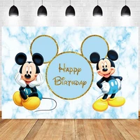 disney mickey mouse photo backdrop boy happy birthday party 1st baby shower photograph background banner decoration studio prop