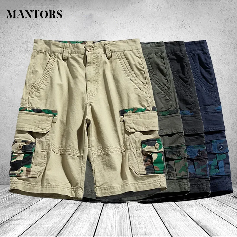 

Брендовые шорты-карго мужские летние модные хаки армейские тактические мужские шорты в стиле милитари повседневные камуфляжные мужские ме...