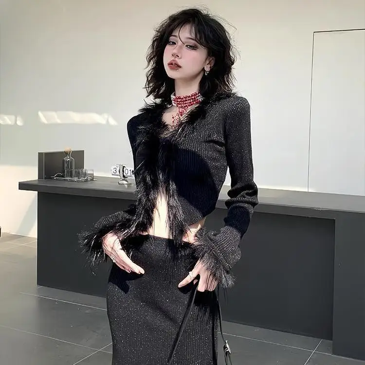 Горячее предложение Женский комплект из двух предметов плюшевый короткий