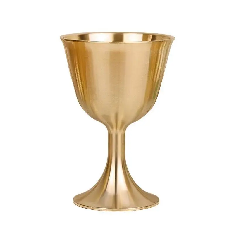 2Pcs Pure Copper Nordic Shot Glass Metal Cocktail Vodka Wine Cup Handmade Brass Spirits Small Goblet Cups Karaoke Bar Utensils |