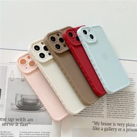 luxury silicone simple solid color phone case for iphone 13 12 11 pro x xs xr max se2 8 plus case side flowers protection cover