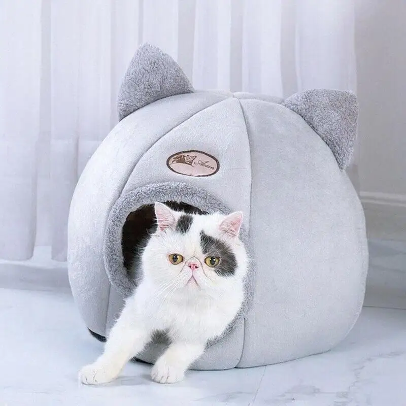 

Deep Sleep Comfort In Winter Cat Bed Iittle Mat Basket Nest Products Bed Pets House Cozy Dog Indoor Small Cat Tent Cave C0A7