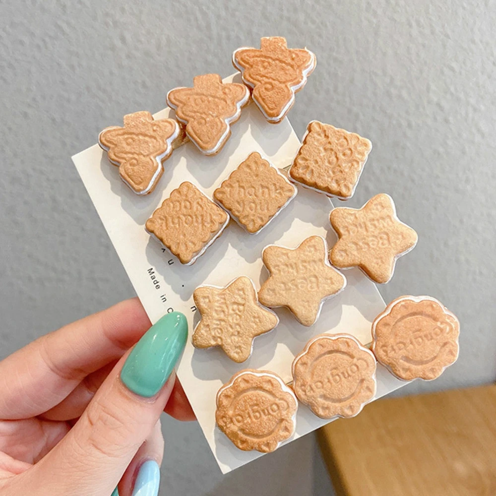 

New Girl Child Cute Sand Biscuit Hairpin Simple Side Top Hair Clips Headdress Hair Ornament Fashion Hair Accessories