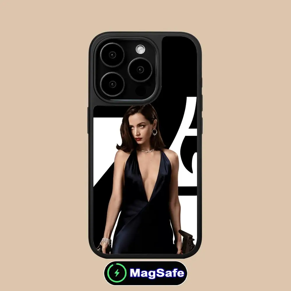 Чехол Ana de Armas для мобильного телефона для iPhone 17, 16, 15, 14, 13, 12, 11 Air Pro Max Plus Magsafe, матовая поверхность, красочный чехол, роскошный (art.: 3920d3d35e86b) - 3920d3d35e86b