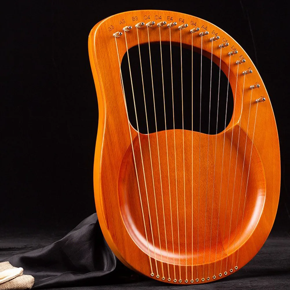 

Высококачественные запасные струны для пианино Harp Lyre на палец с настраиваемым ключом, 19 струн, 2 случайных медиатора, прочная салфетка для чистки