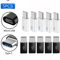 5pcs new micro usb female to type c male adapter converter micro b to usb c connector charging adapter cell phone accessories