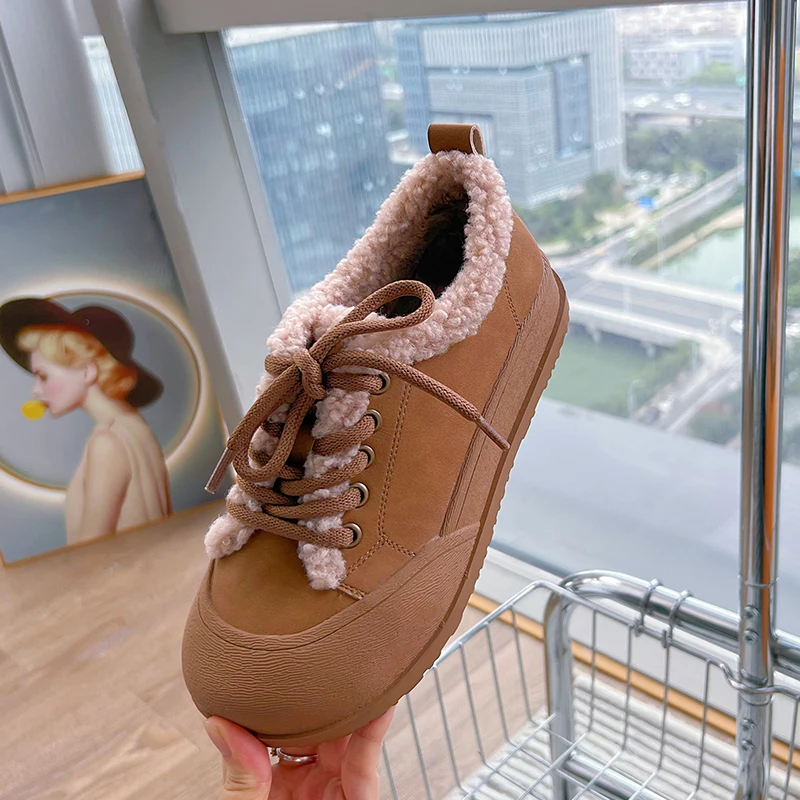 DIMANYU/женские ботинки в стиле ретро зима 2024 повседневная женская нескользящая