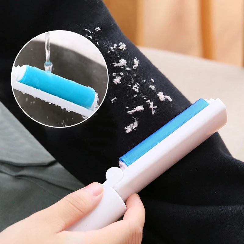 

Home Cleaning Roller Washable Reusable Sticky Roller Portable Pet Hair Remover Brush Silicone Clothes Sofa Carpet Dust Cleaner