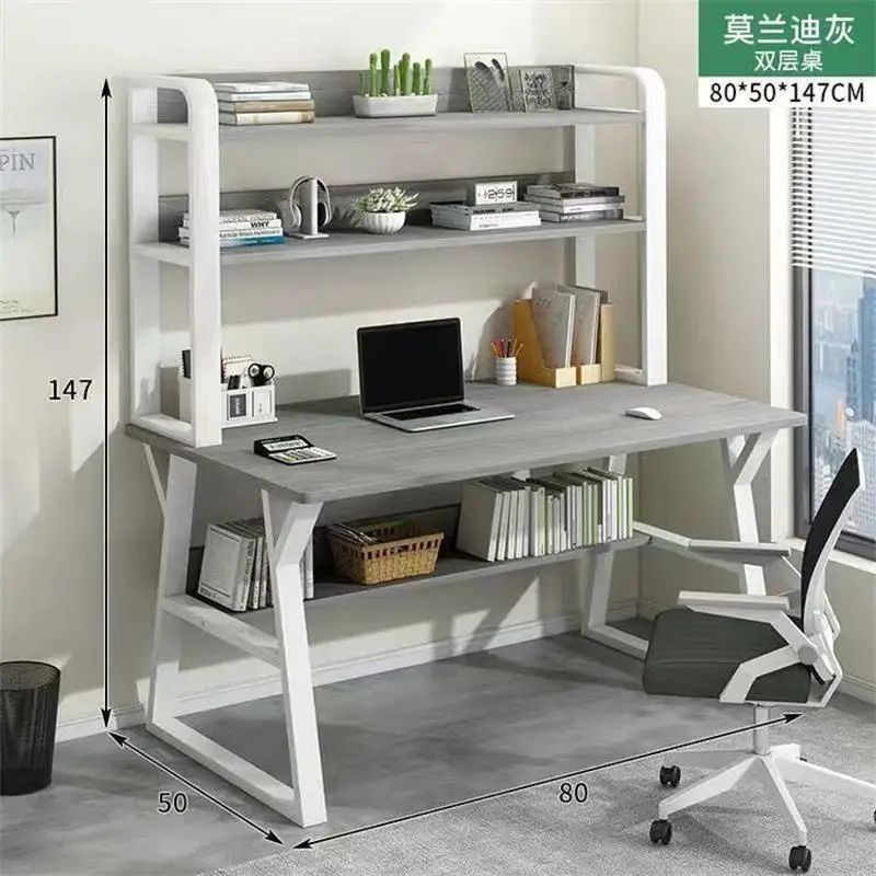 

2023 Year Aoliviya Official New Popular Desk Bookshelf Combination Integrated Desktop Computer Desk Home Study Table Bedroom