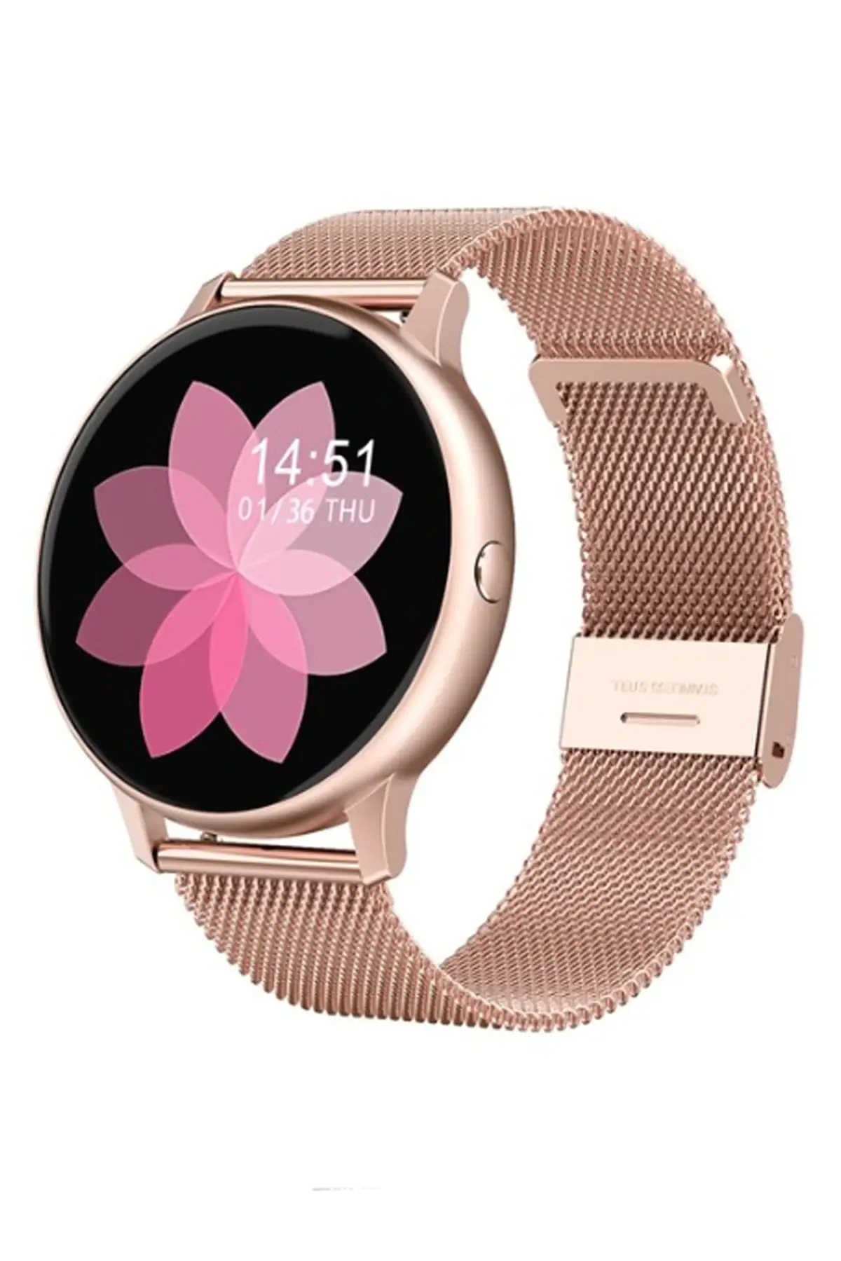 

Женские Смарт-часы Papillon Pro с ЭКГ, пульсометром и тонометром, Ip68, розовое золото