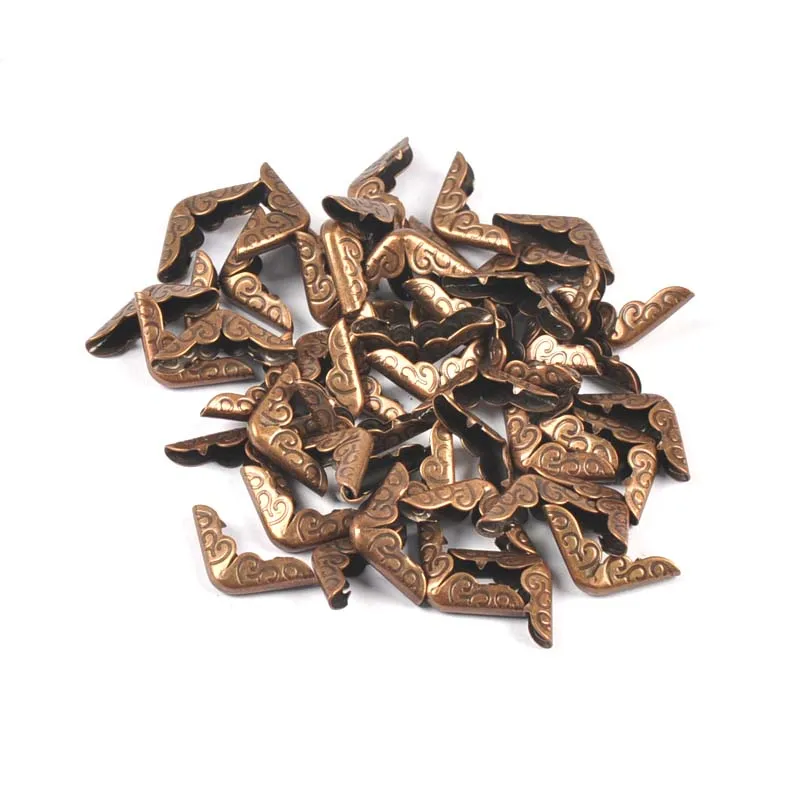 

50pcs Vintage Copper Metal Corners DIY Crafts Scrapbooking Albums Photo Folders Corner Protectors Decoration 14x14x2mm c1613