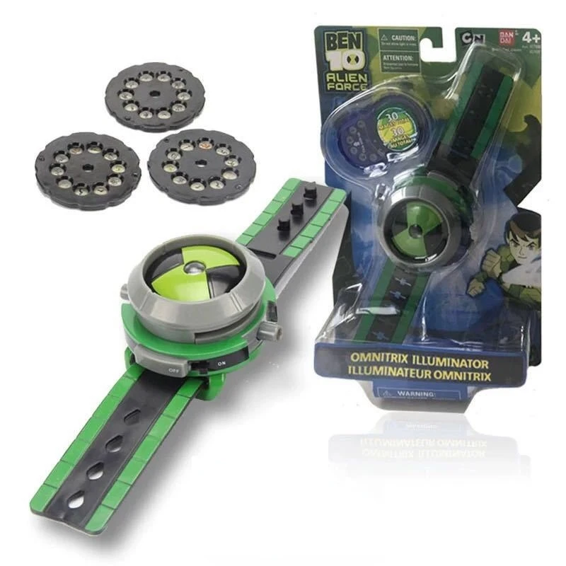 

Фигурка аниме Bandai из мультфильма Kawaii Ben10 Omnitrix светящаяся звуковая проекция светящиеся часы игрушки фигурка игрушки для мальчиков подарок