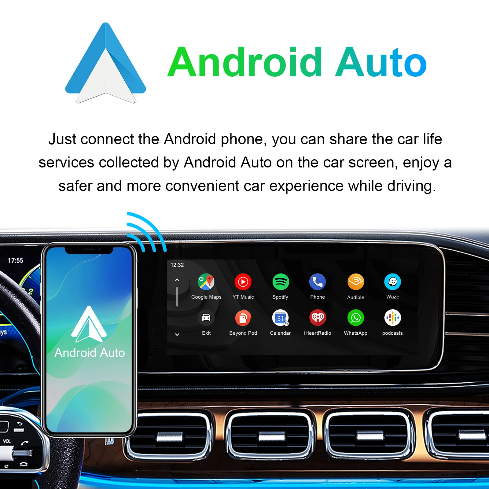 Комплект обновления экрана OEM декодер коробка CarPlay Android Auto Mirror Link для Benz A B C E GLA GLK GLS