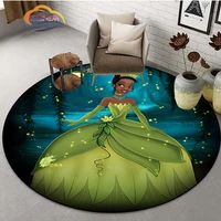 animation princess tiana round carpet home decoration3d printing princess tiana popular carpet floor childrens room carpet