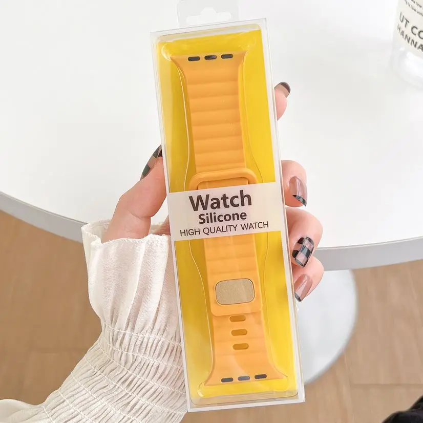 

Silicone Strap For Apple Watch Band 44MM 45MM 42MM 40MM 38MM 41MM Smart Watch Bracelet Correa For iWatch 8 7 6 5 4 3 Ultra 49mm