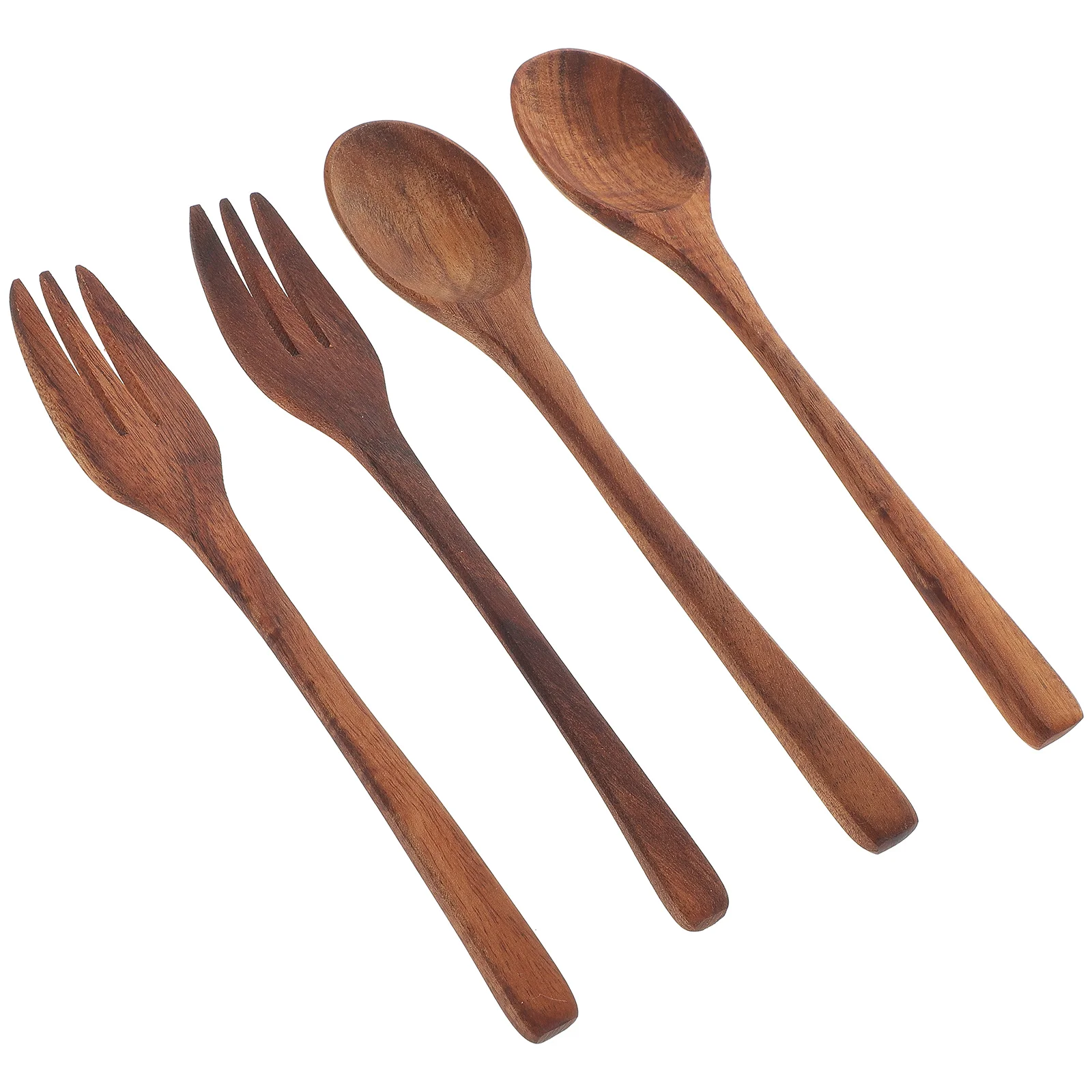 Деревянная вилка-ложка практичный эргономичный сервер для салата и акации