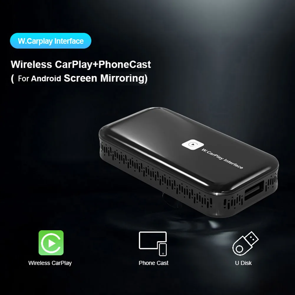 

Car Wired To Wireless Car Player Dongle Box With Mirror Link Screen Carplay Plug And Play Screen Projection Smart Box