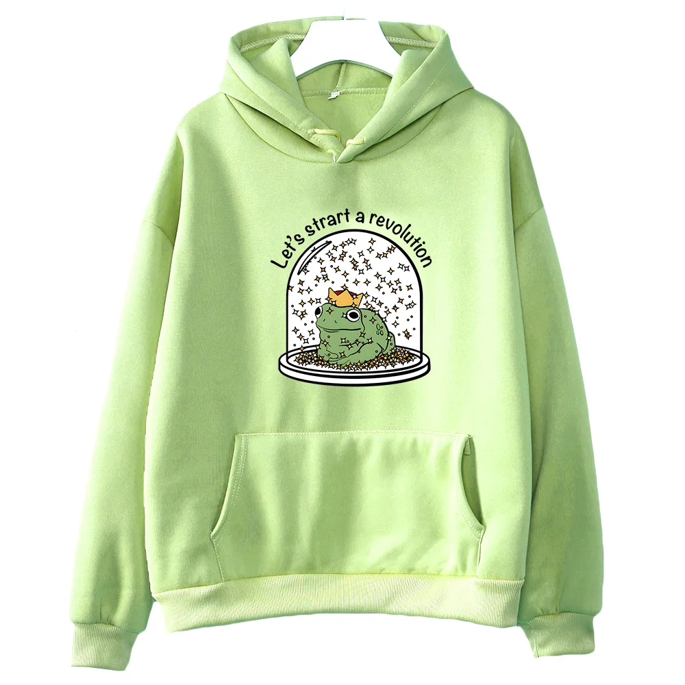 

Young Royals Graphic Hoodies Cute Frog Print Clothes Women Autumn Fleece Sweatshirt Unisex Casual Hoody Comfortable Pullovers