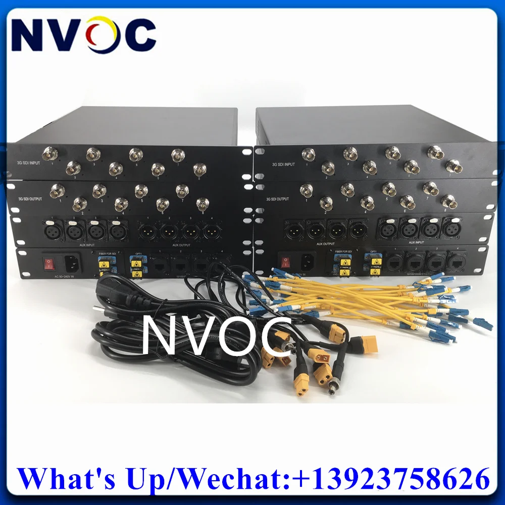 8Ch BIDI 3G-SDI видео + 4*10G LAN Ethernet 4Ch Bidi XLR Over волоконный удлинитель преобразователь SMF LC