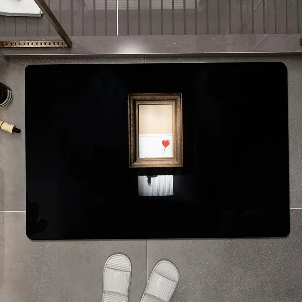 Бэнкси Девушка с воздушным шаром Художественный напольный коврик