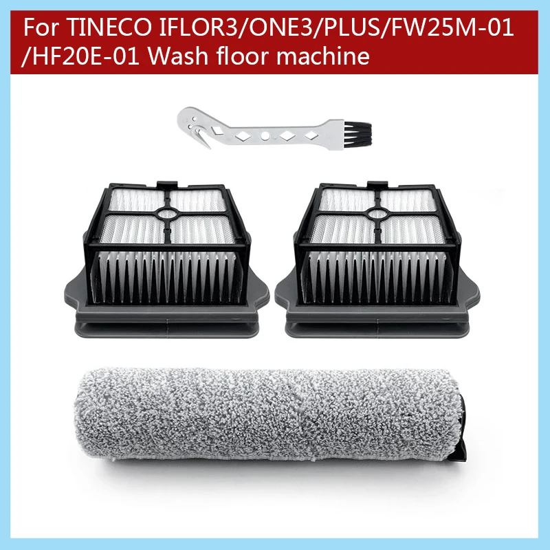 

Roller Brush Hepa Filter for TINECO IFLOR3 ONE3 PLUS FW25M-01 HF20E-01 Cordless Floor Washer Handheld Vacuum Home Accessories