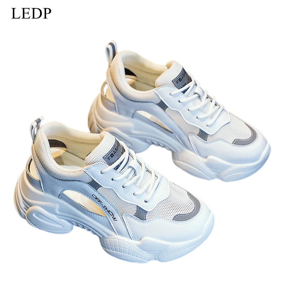 

Dad Shoes Women's Sandals 2022 New All-Matching Hollow White Shoes Breathable Platform Platform Shoes
