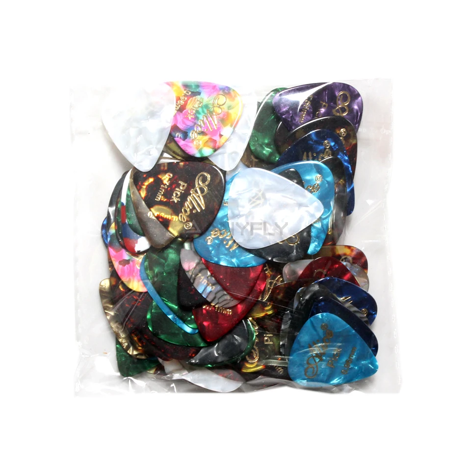 

Alice Professional AP-100K 100Pcs/Lot Gold Stamping Celluloid Acoustic Electric Guitar Picks Plectrums Wholesales