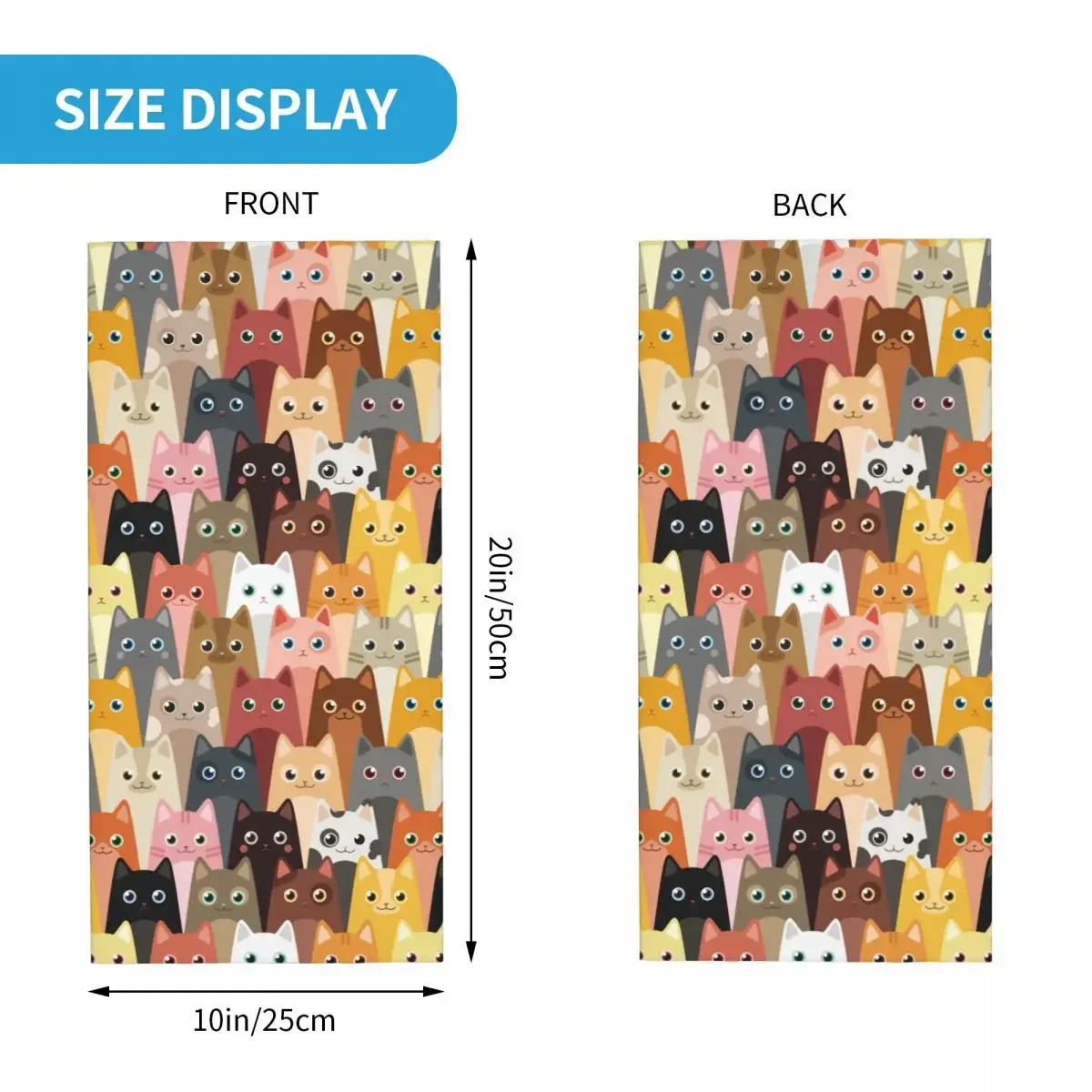 Бандана с изображением кота гетры принтом животных Балаклава шарф для лица