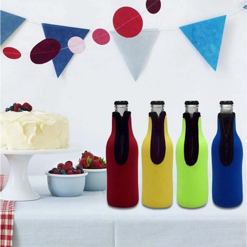 4 Colors Party Beverage Bar Beer Insulated Wine-bottle Bag Bottle Holder Protective Cover Bottle Coolers
