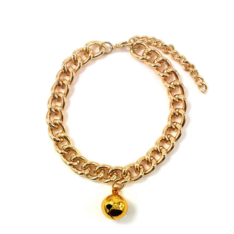 

1PCS Pet Collar Fashion Bell Decor Aluminum Adjustable Dog Collar Cat Collar with Bell Pet Necklace Puppy Necklaces Pet supplies