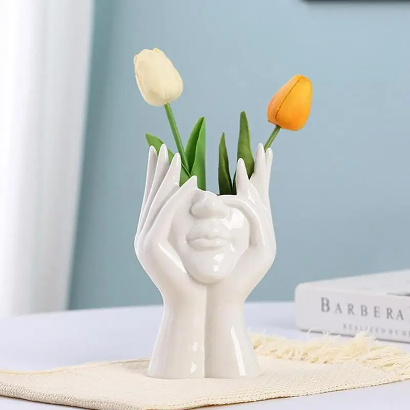 

Ceramic Vase Sculptures Figurines For Interior Room Decor Decorative Sculptures For Home Living Room Decoration Statue