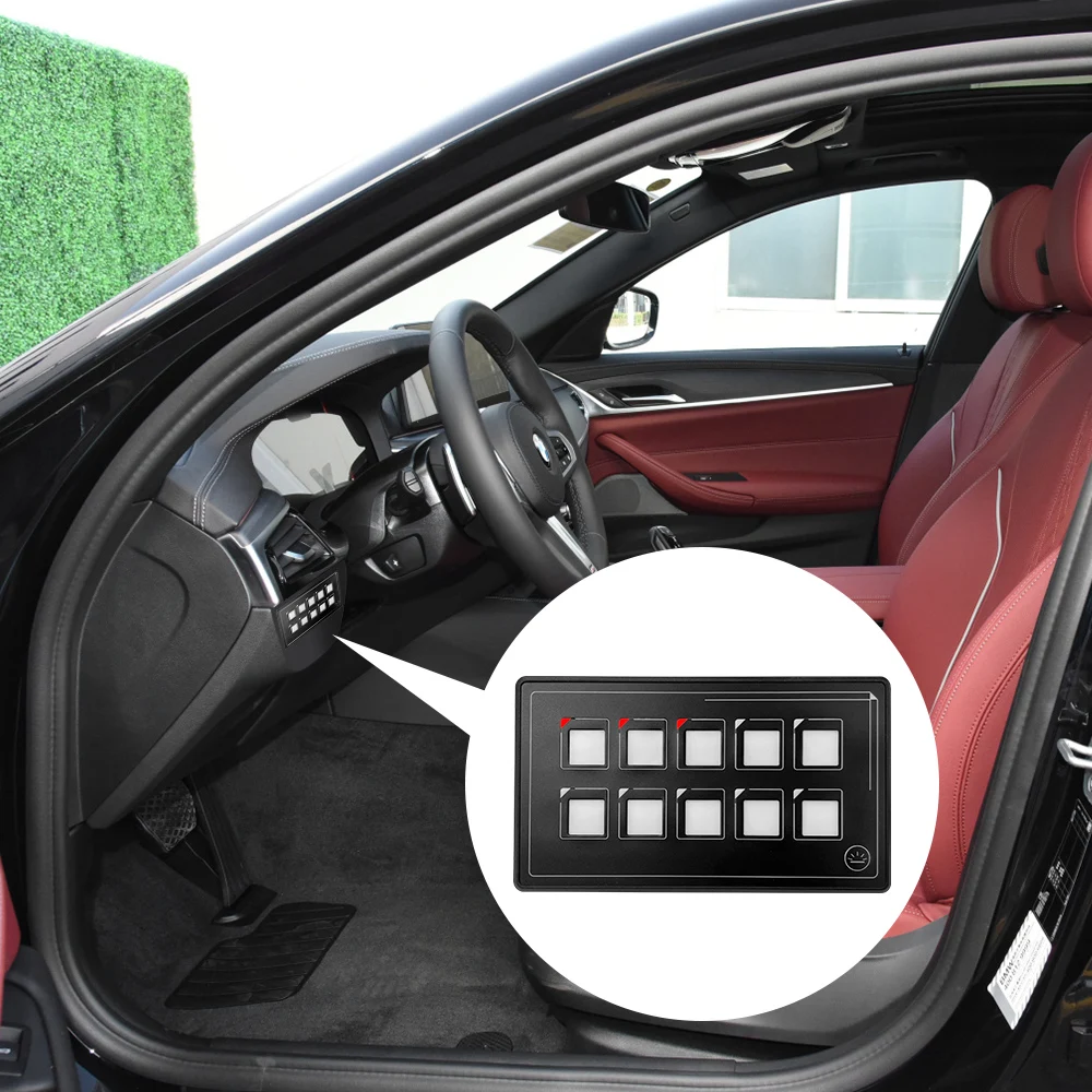 

APP Control Universal 10V-30V Button Switch Panel Circuit Control with PPTC with Backlight USB Cable 6 Pin Membrane Control Box