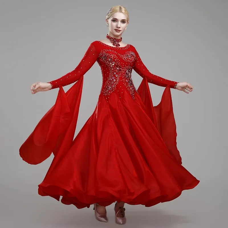 Новинка 2023 года платье для бальных танцев женщин современные танцевальные