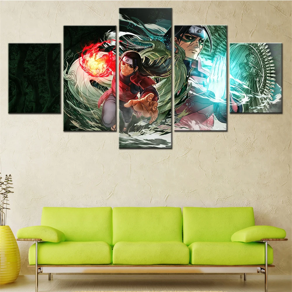 

5 Panels Japan Anime Ninja Warrior Character Canvas HD Print Painting For Living Room Wall Art Modern Home Decor Picture Posters
