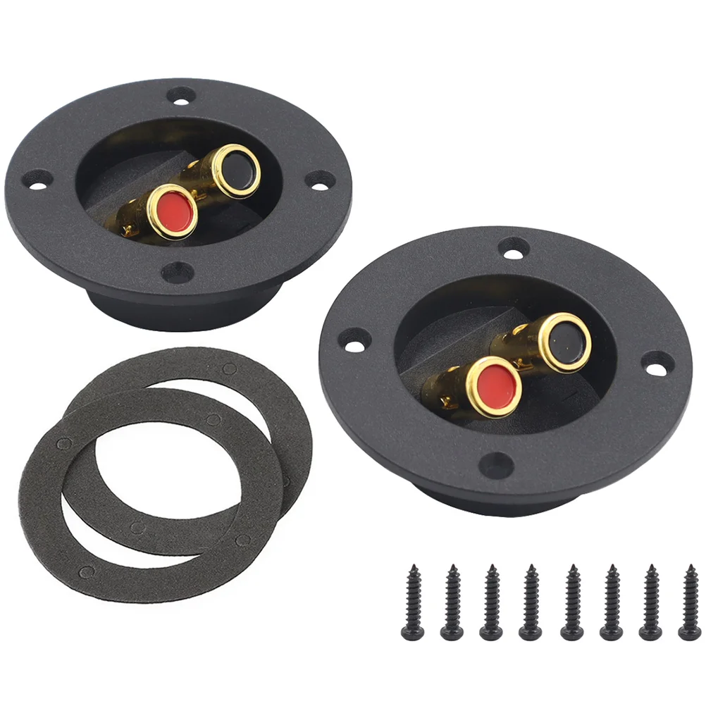 

Box Terminal Speaker Subwoofer Cup Systems Audio Streaming Wireless Cable Disconnect Plug Round Repalcement Plates Post Binding