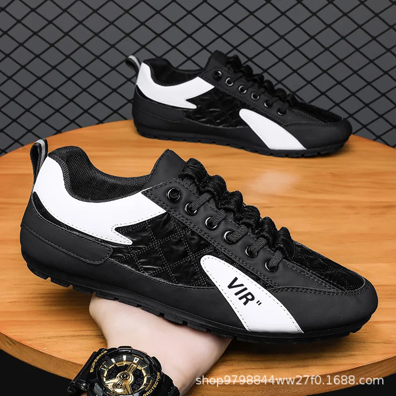 Men's shoes 2023 new bean shoes Korean version of fashion everything casual sports shoes light one foot off Forrest Gump shoes