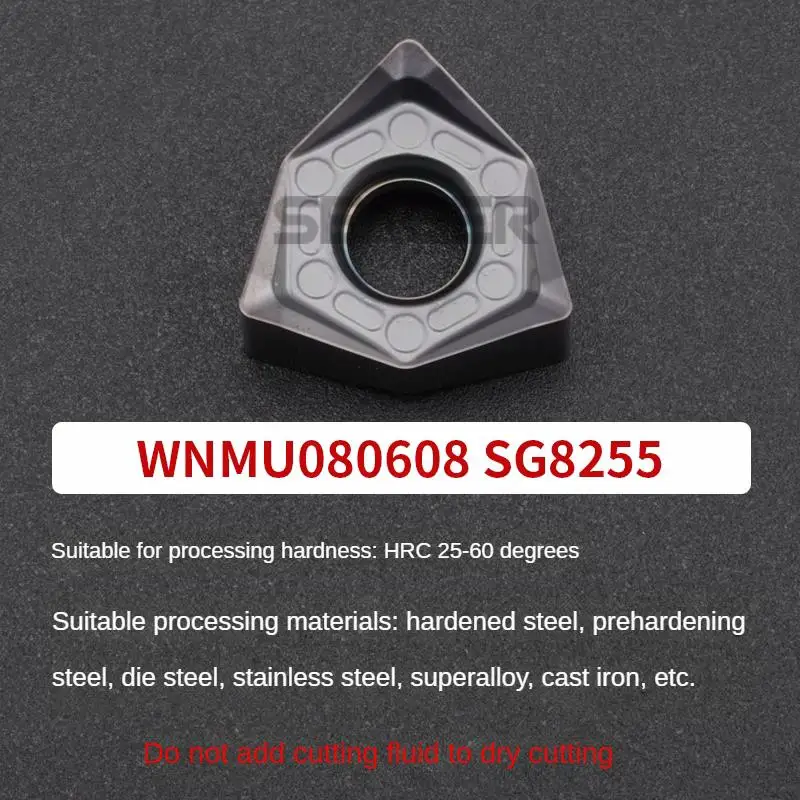 WNMU 080608   Двустороннее шестиугольное тяжелое режущее лезвие с быстрой подачей, большой глубиной резки и низким сопротивлением для грубого фрезерования.