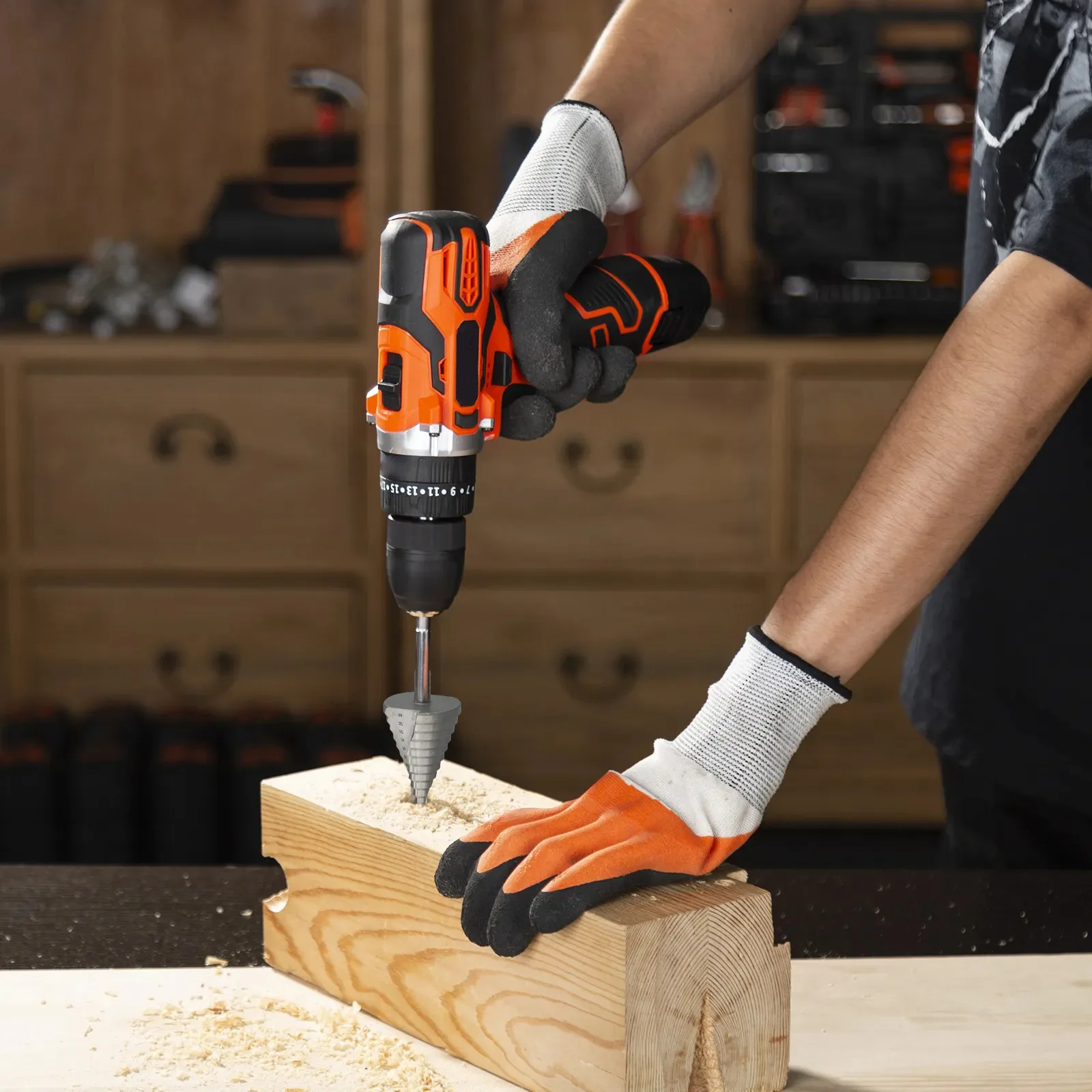 Ступенчатое сверло 6-60 мм из быстрорежущей стали для снятия фаски с открытым