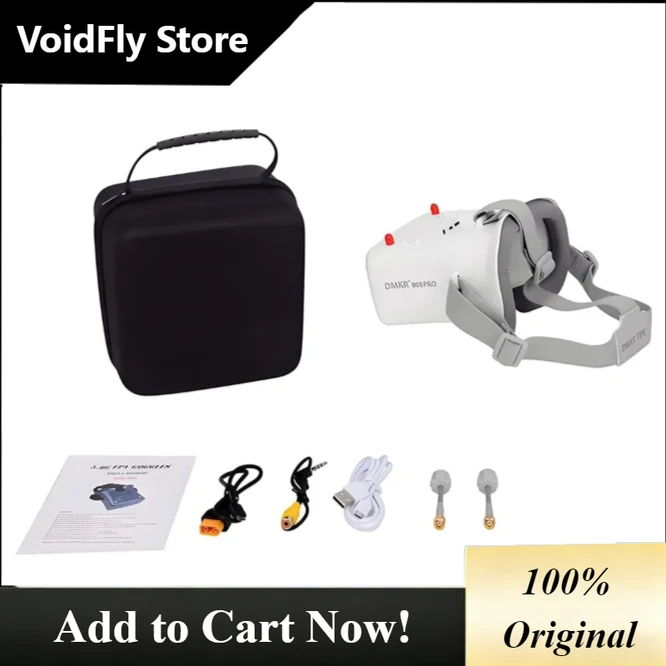 Фото Очки FPV VoidFly DMKR 008D PRO 5.8G 4.3 дюйма 800x480 со встроенным DVR и аккумулятором 2000 мАч №1