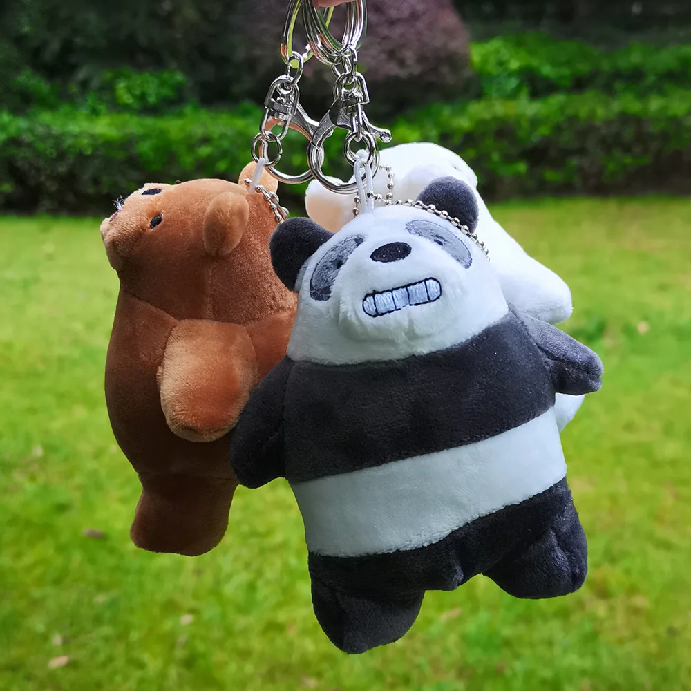 

New Hot Anime Cartoon Cute Lovely Soft Stuffed Baby Gift Grizzly Panda Ice Bear Animal Plush Stuffed Toy Doll Hanging Pendant