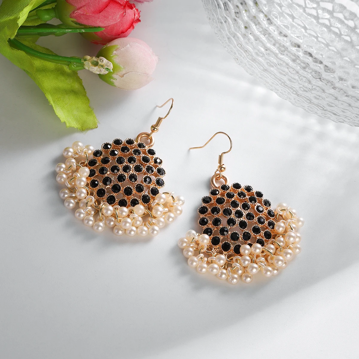 Роскошные круглые висячие серьги индийские бриллиантовые Jhumka Свадебные