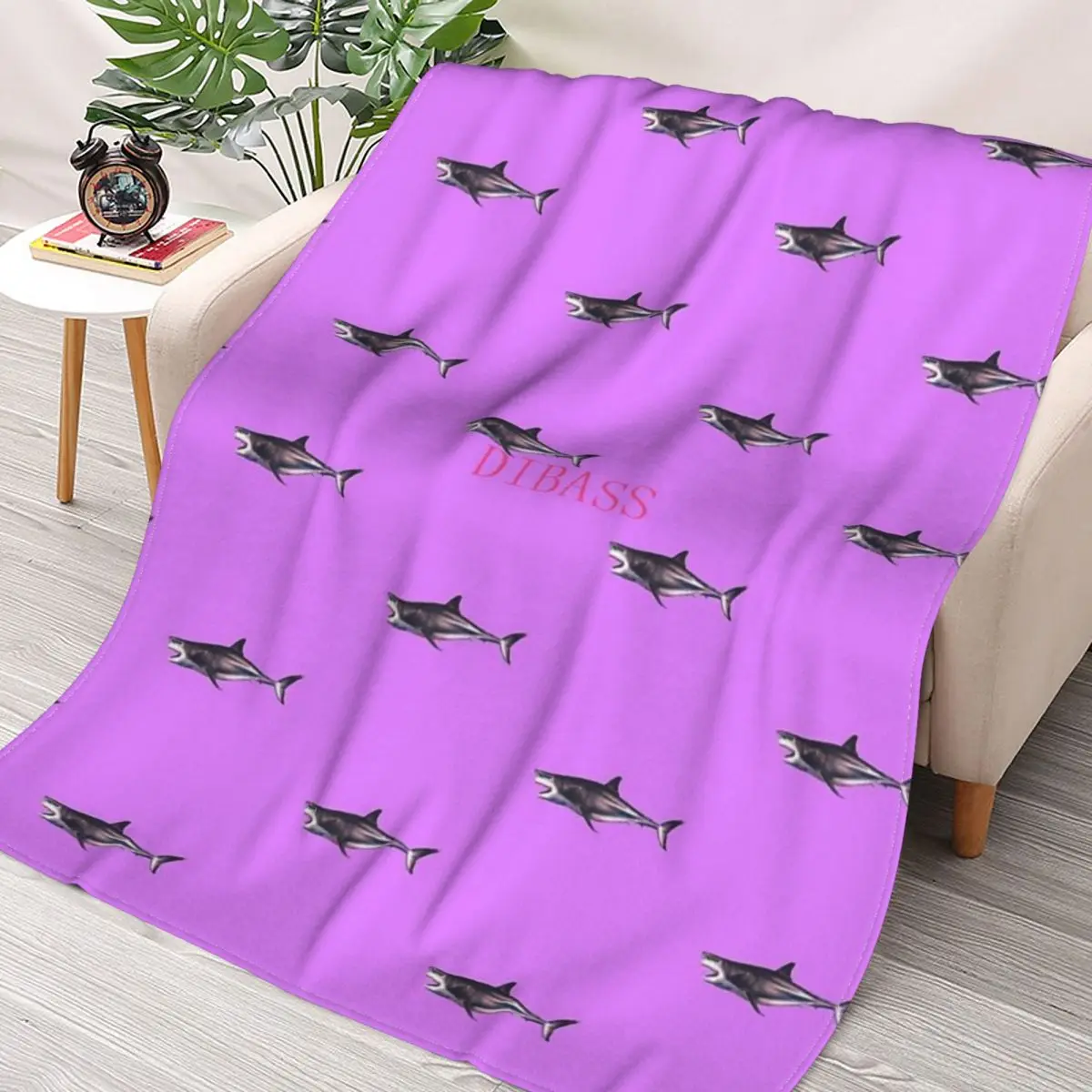 

Shark 3D Printed Flannel Throw Blanket