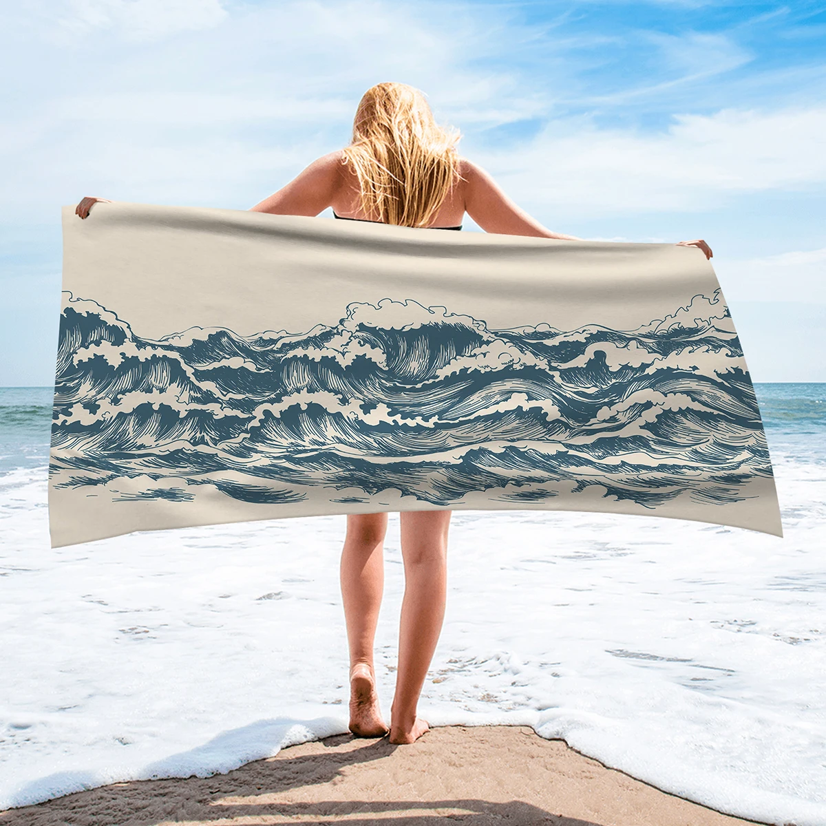 

1 шт., абсорбирующее пляжное полотенце из микрофибры