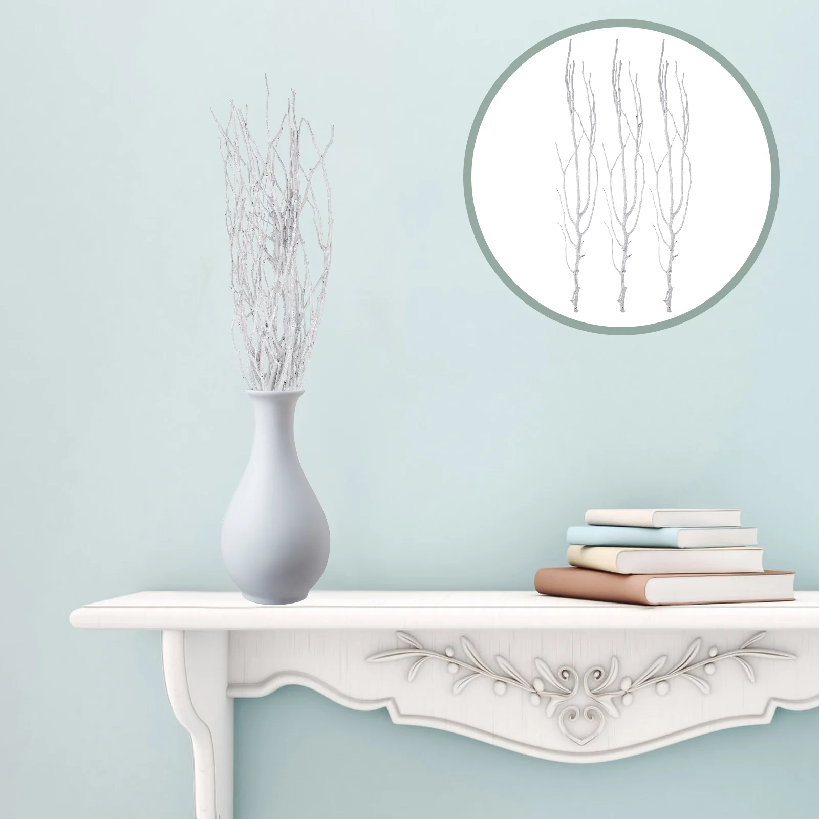 Para 50 см сушеные веточки белые вазы для цветов сухие ветки деревьев искусственные