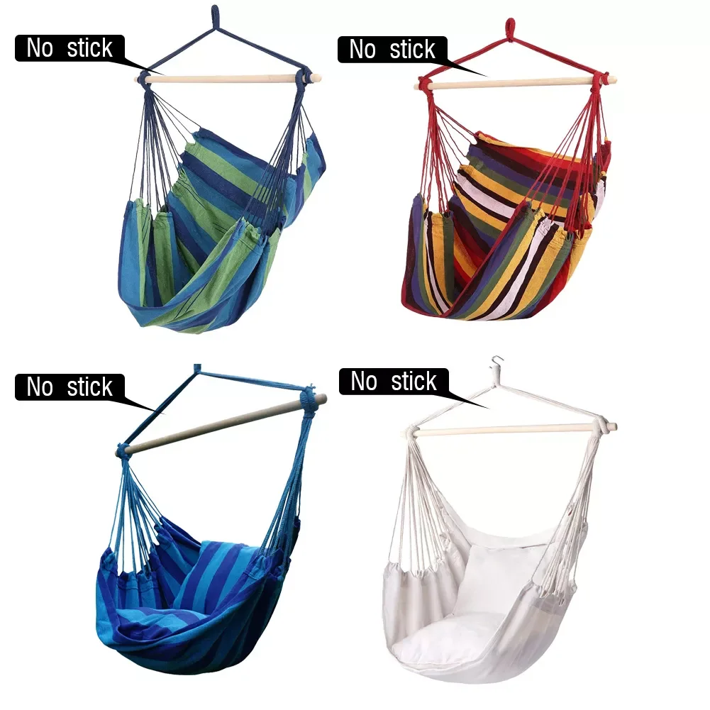 

Canvas Hammock Chair Swing Indoor Garden Sports Home Travel Leisure Hiking Camping Stripe Portable Hammock Hanging Bed