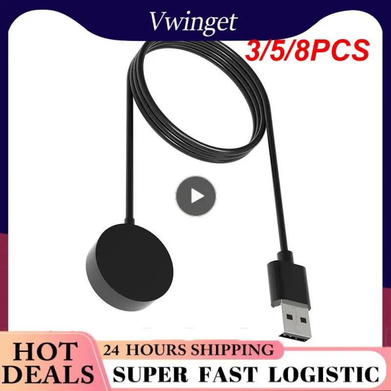 

3/5/8PCS Black Magnetic Watch Fast Charger Output Short Circuit Protection Watch Charging Dock
