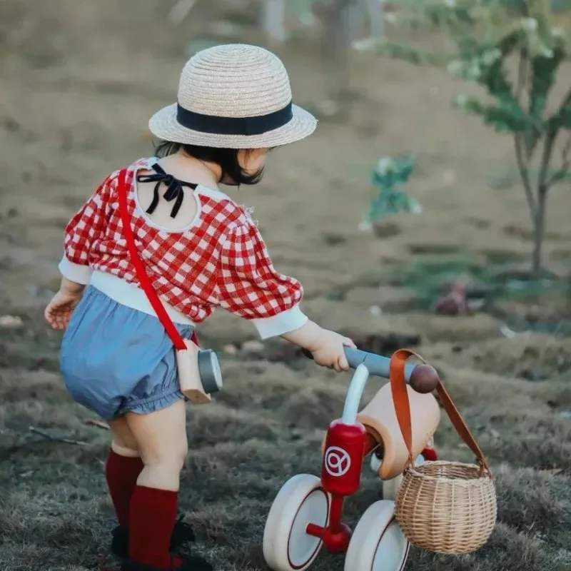 Плетеная Сумка в виде замка из ротанга милая ручка домашний декор Соломенная