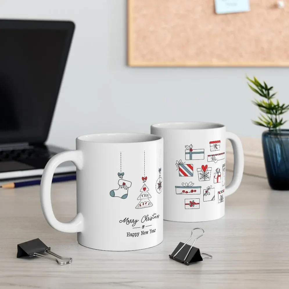 

JMT Merry Christmas Mug with Stockings and Presents