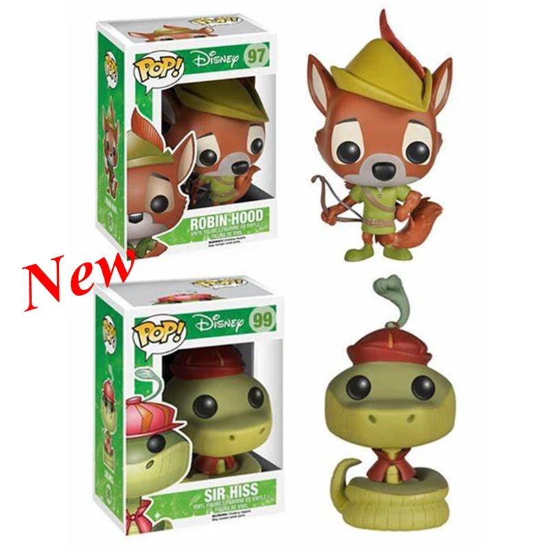 FUNKO POP ROBIN HOOD #97 SIR HISS #99 виниловые игрушки экшн-Фигурки Коллекционная модель для детей подарок