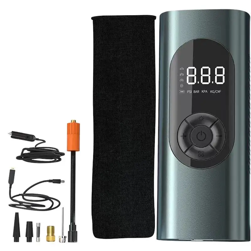 

Tire Inflator Pump Electric Cordless Air Pump Compact Tire Pump With Battery Overcharge Protection And Auto Shut-Off Function